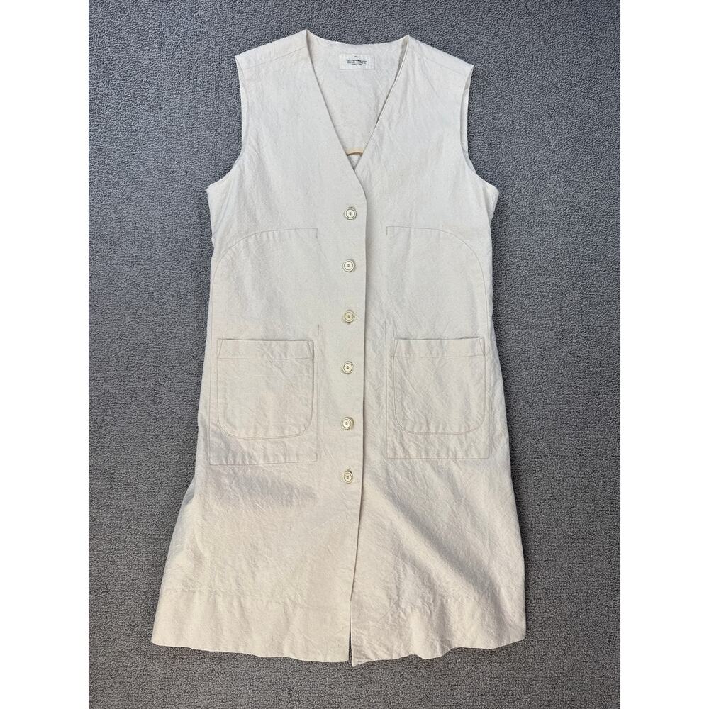 Dosa Dress Button Down Shirt Dress Minimalist Lagenlook Organic Cotton Small